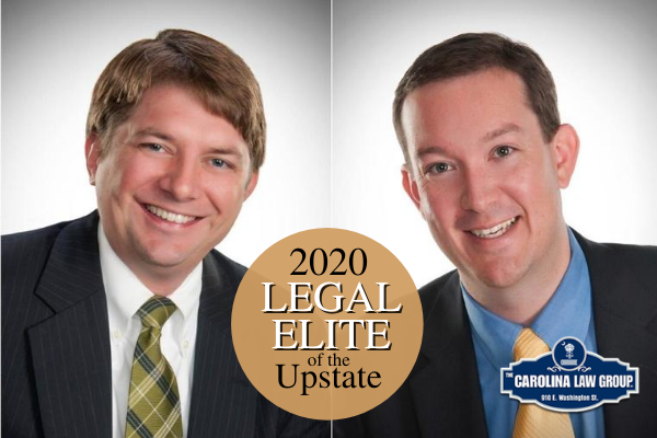 Matt Whitehead and Mitchell Byrd Win 2020 Legal Elite of The Upstate - Personal Injury Lawyer & Workers' Compensation Lawyer Categories - Law Firm Greenville SC