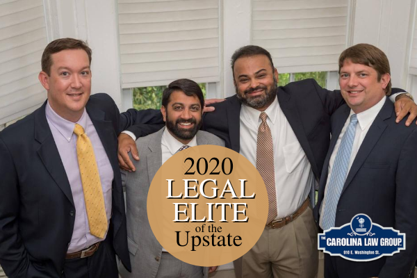 Legal Elite of the Upstate 2020 Recognizes the Attorneys of The Carolina Law Group - Greenville SC
